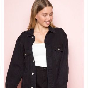 brandy black jean jacket